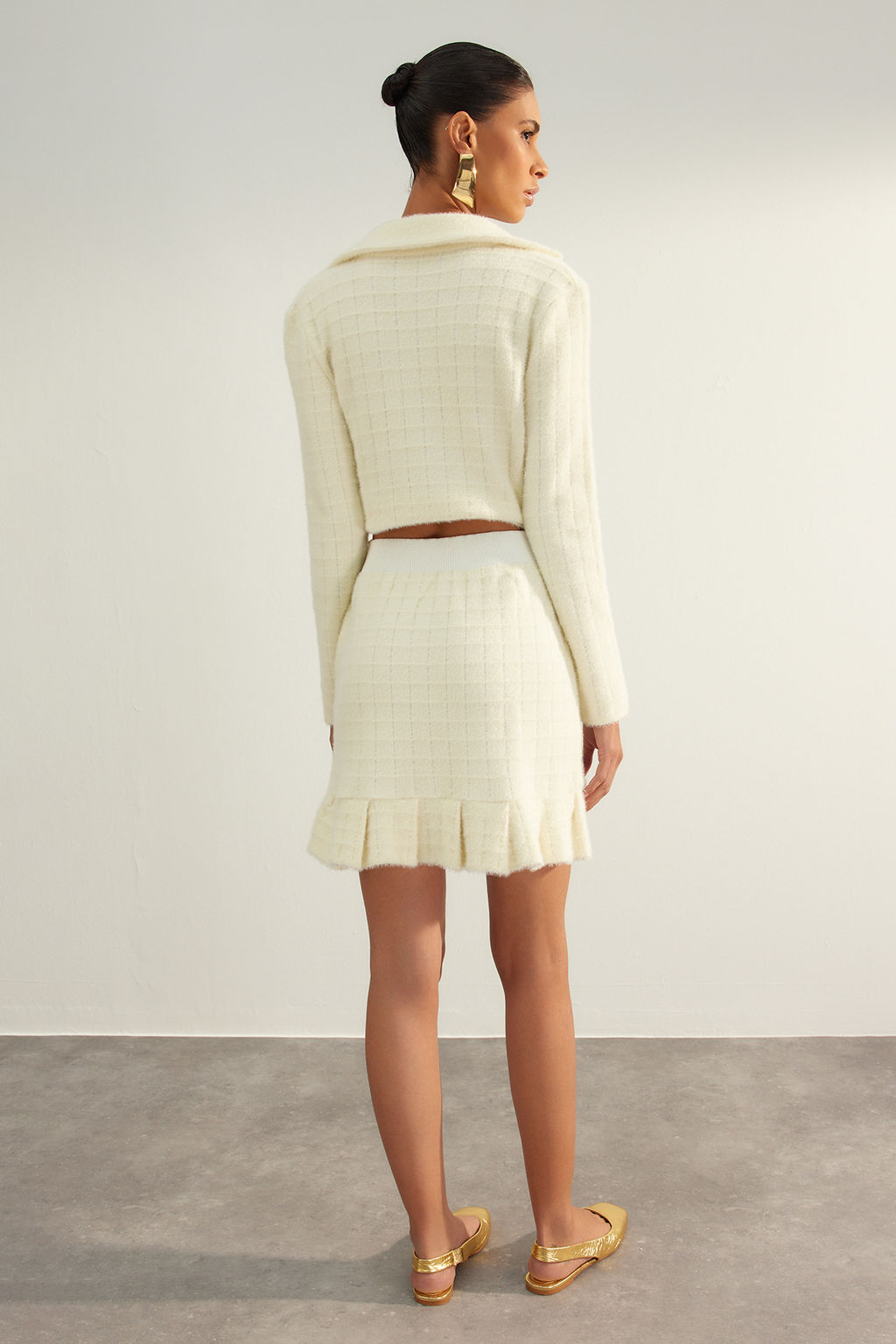 TRENDYOLMILLA Limited Edition Siyah Tuylu/Sakal Iplikli F?rf?r Detayl? Etek TWOAW24ET00260  фото 6