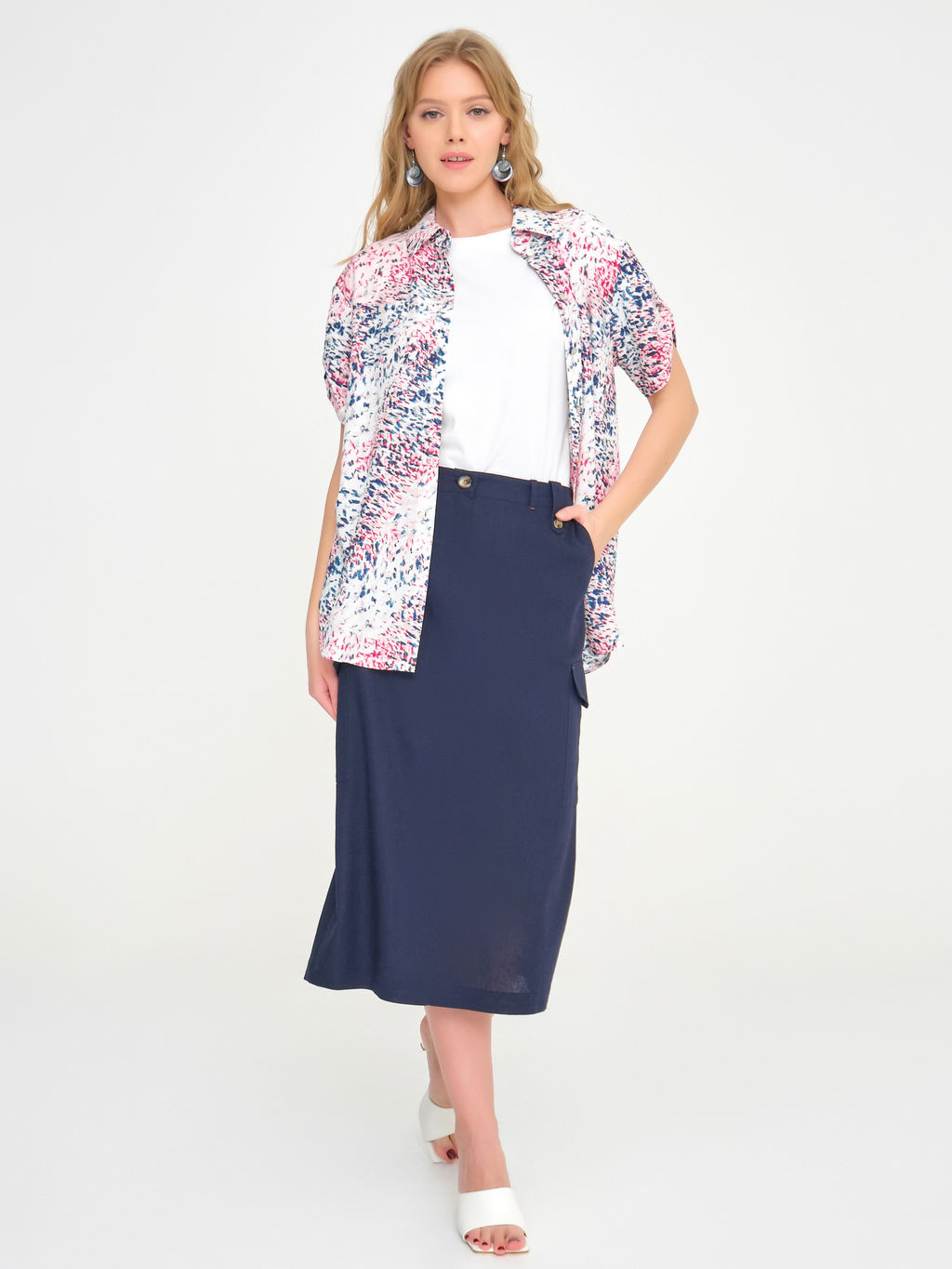 Блуза из вискозы с принтом