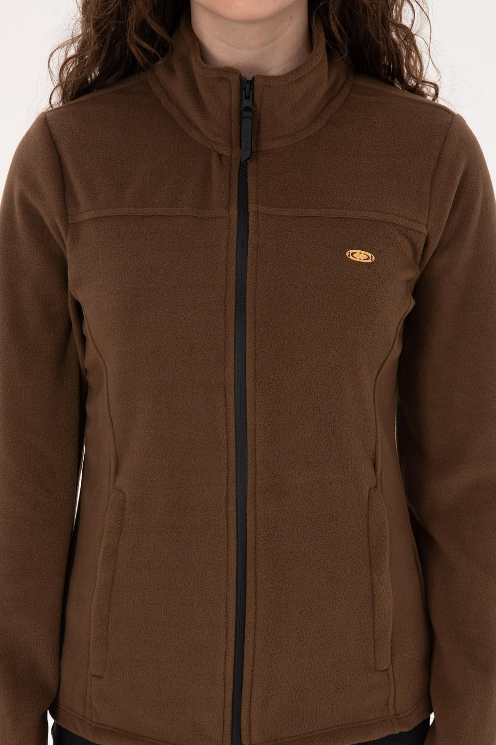 Kad_n Kahverengi Fermuarl_ Dik Yaka Polar Sweatshirt - U.s. polo assn фото 6