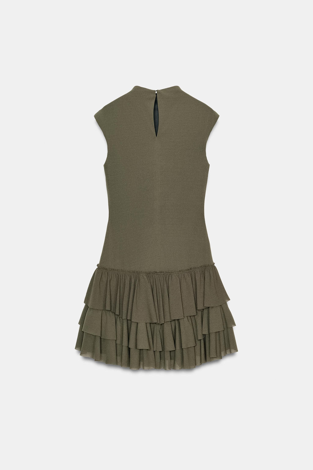 VESTIDO CORTO VOLANTES / Khaki - Zara фото 7
