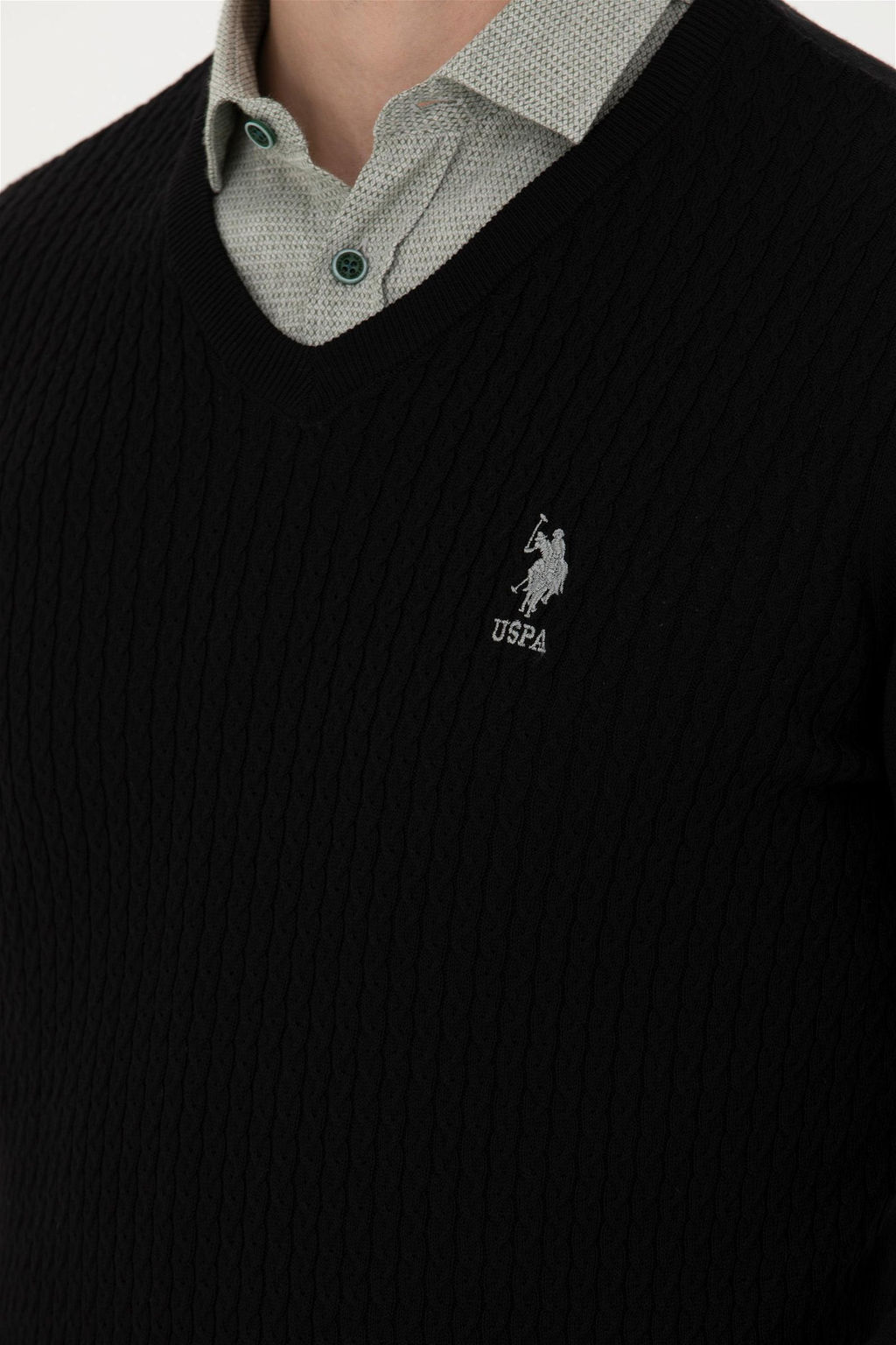 Мужской черный базовый свитер Неожиданная скидка в корзине - U.s. polo assn фото 7