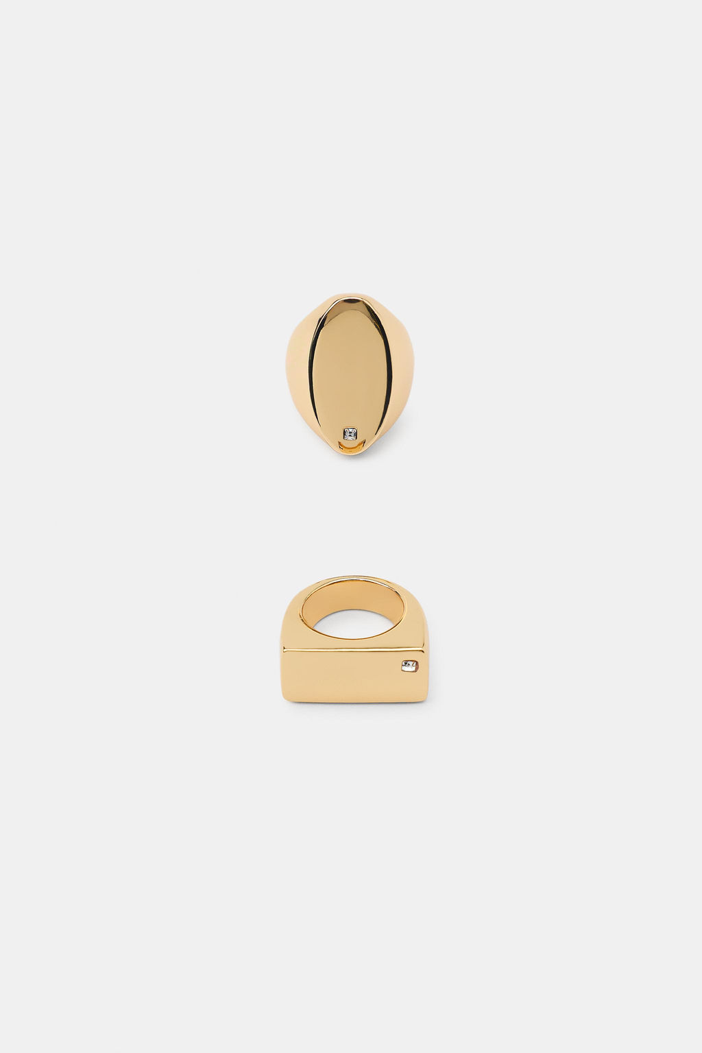 PACK OF JEWEL SIGNET RINGS - Zara фото 3