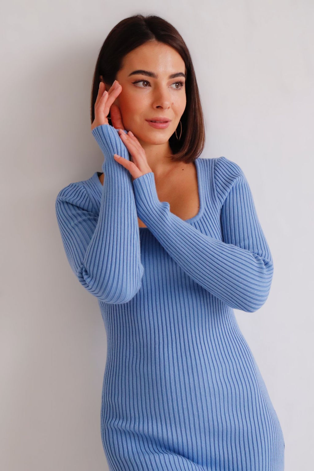 Martichelli Платье-лапша голубое фото 5