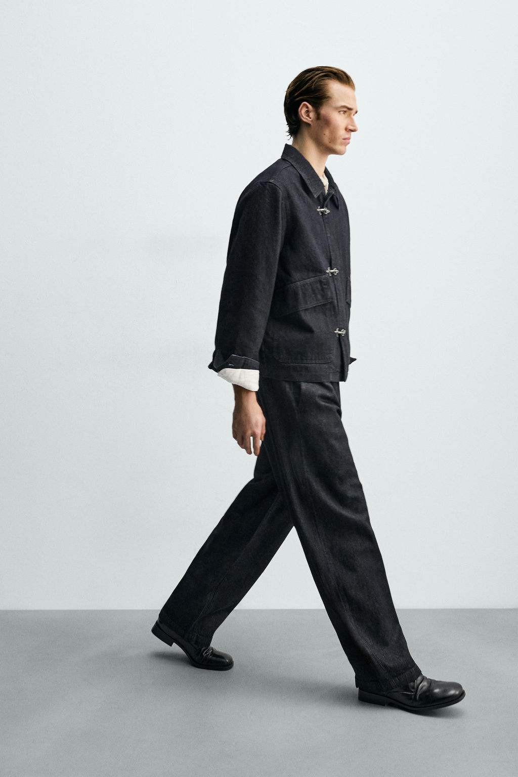 BARREL FIT DENIM CHINO TROUSERS - Zara фото 16
