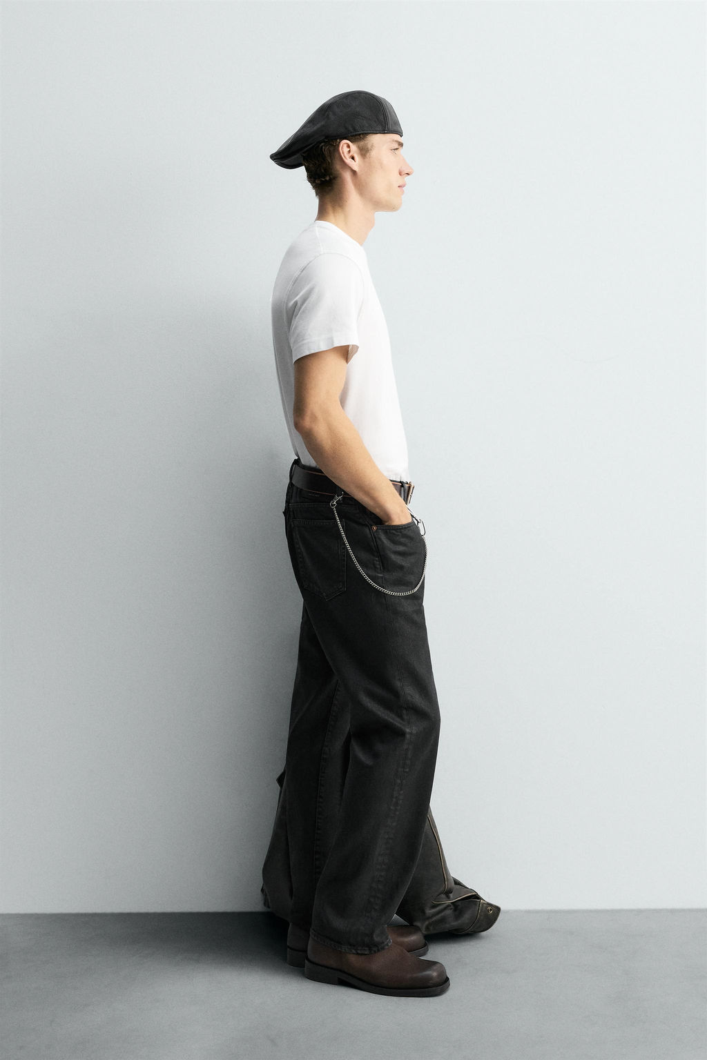 RELAXED FIT T-SHIRT WITH POCKET - Zara фото 4