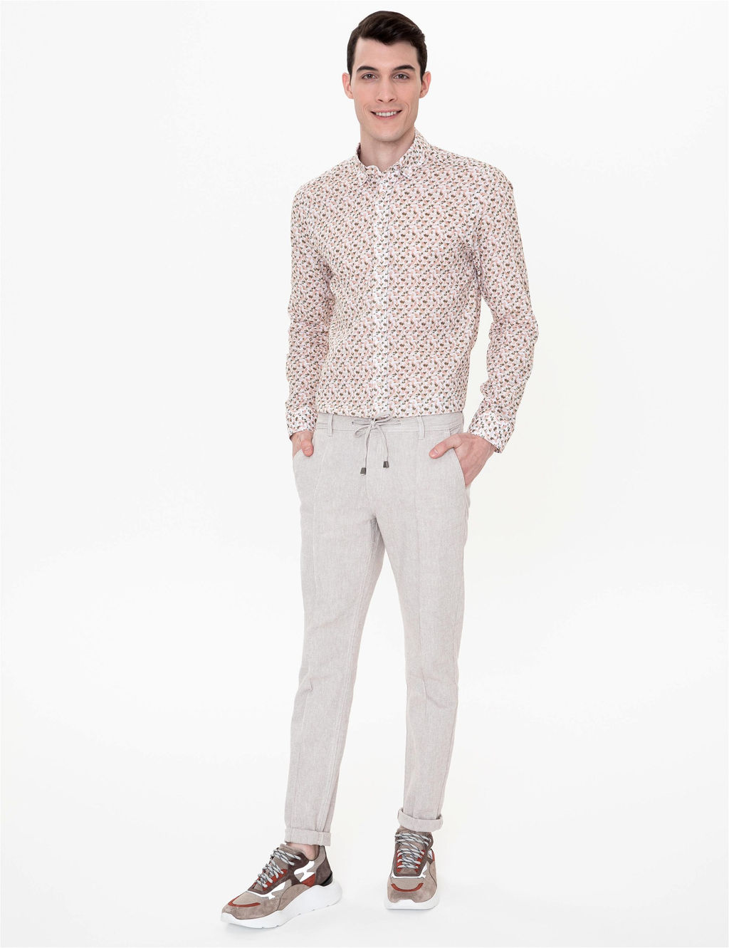 Haki Regular Fit Uzun Kollu G_mlek - Pierre cardin фото 4