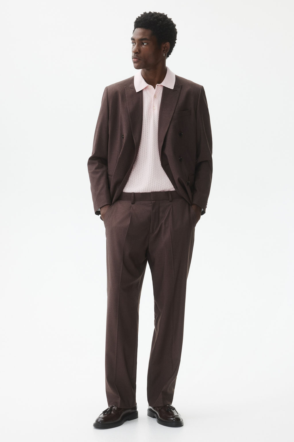 Polo en punto trenzado Slim Fit - H&m фото 5