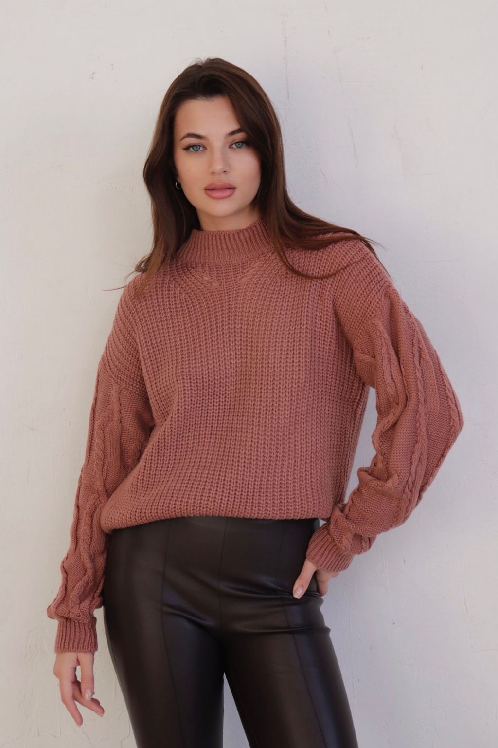 10370 Свитер в цвете розовое какао - Martichelli фото 19