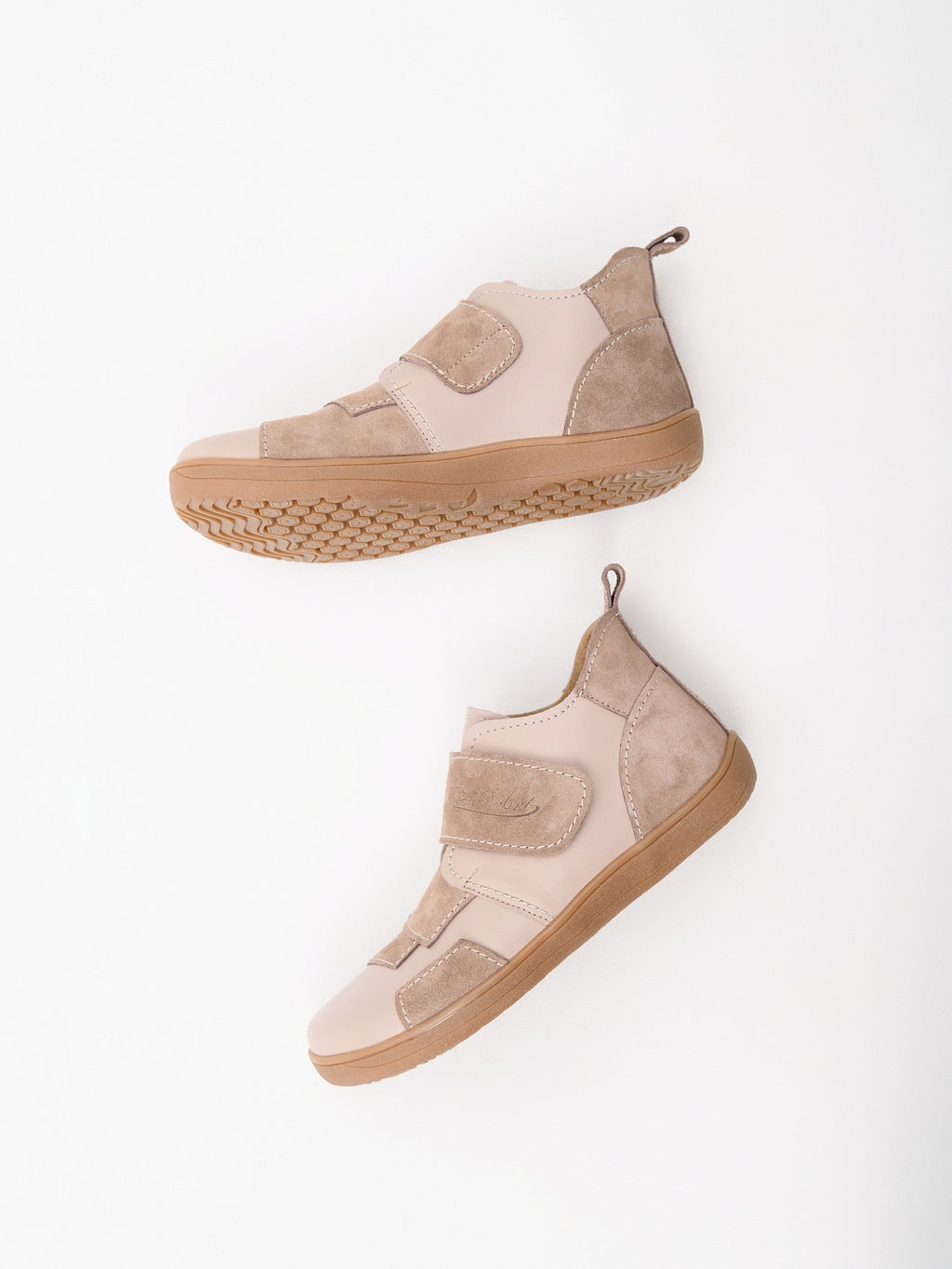 Босоногие ботинки 206.NATAbr.Визон+капучино замша/мех