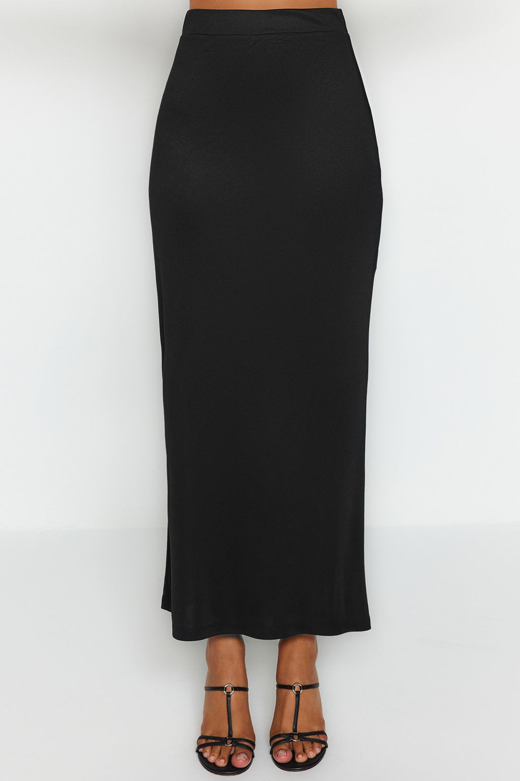 TRENDYOLMILLA Siyah Maxi Yuksek Bel Esnek Orme Etek TWOSS23ET00372  фото 4
