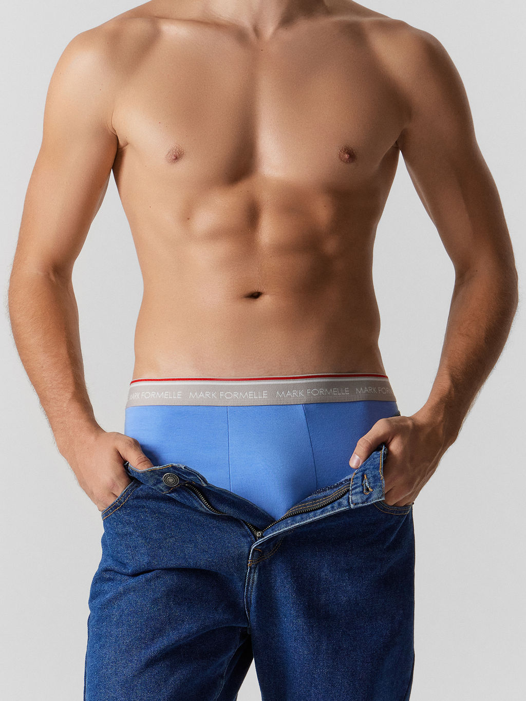 Цена за 2 штуки! Трусы боксеры мужские голубые - Mark formelle фото 6