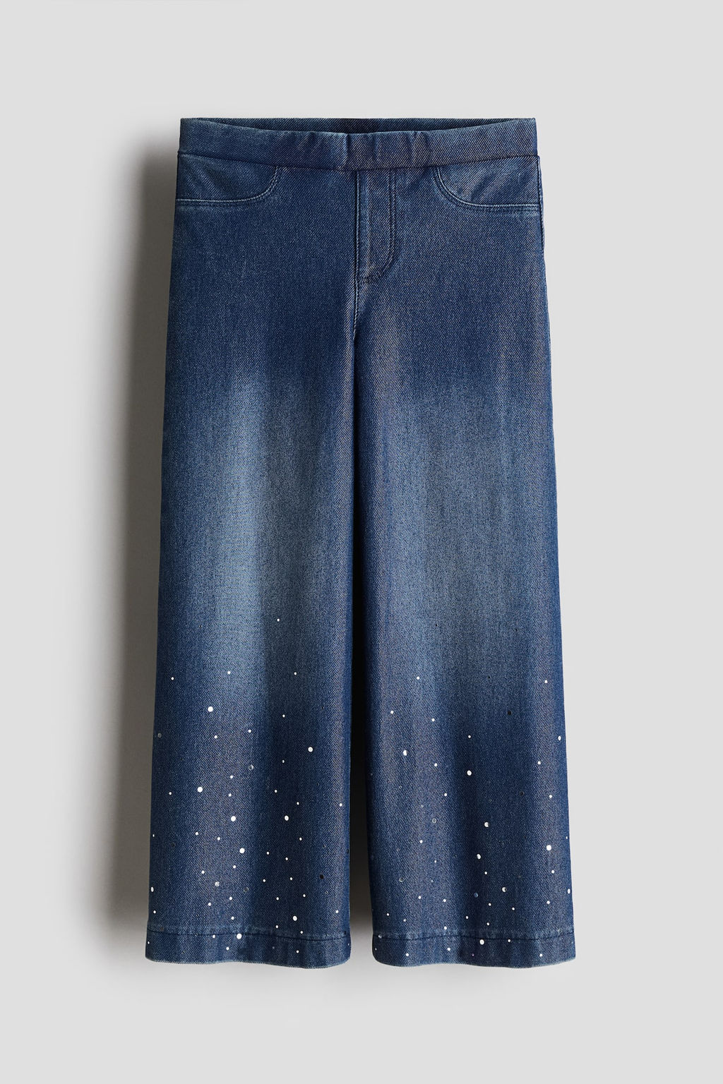 Pantalon amplio efecto denim