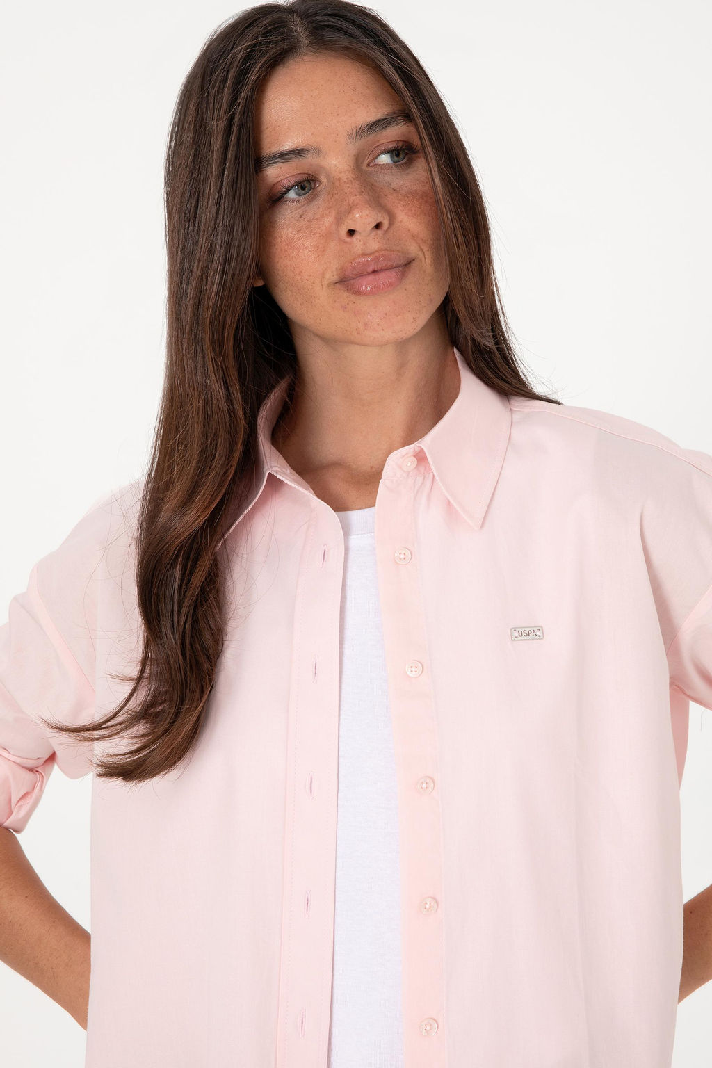 Kad_n A__k Pembe Uzun Kollu G_mlek Sepette S_rpriz _ndirim - U.s. polo assn фото 2