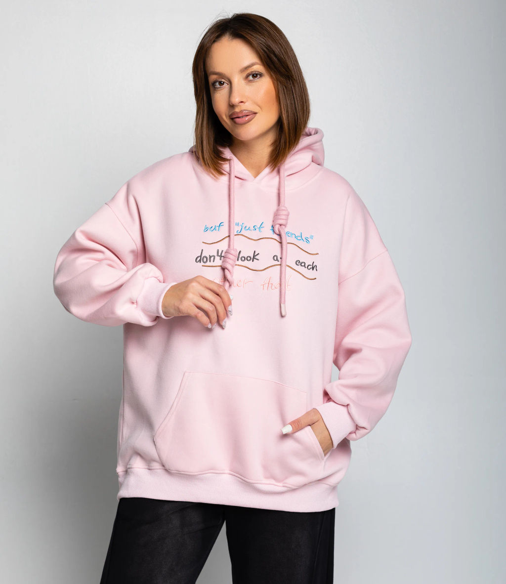 Худи #КТ3629, пудровый