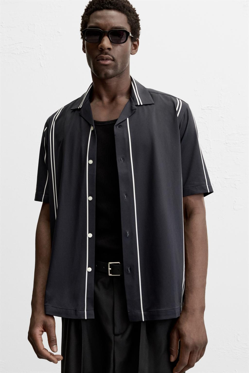 STRIPED STRETCH SHIRT - Zara фото 5