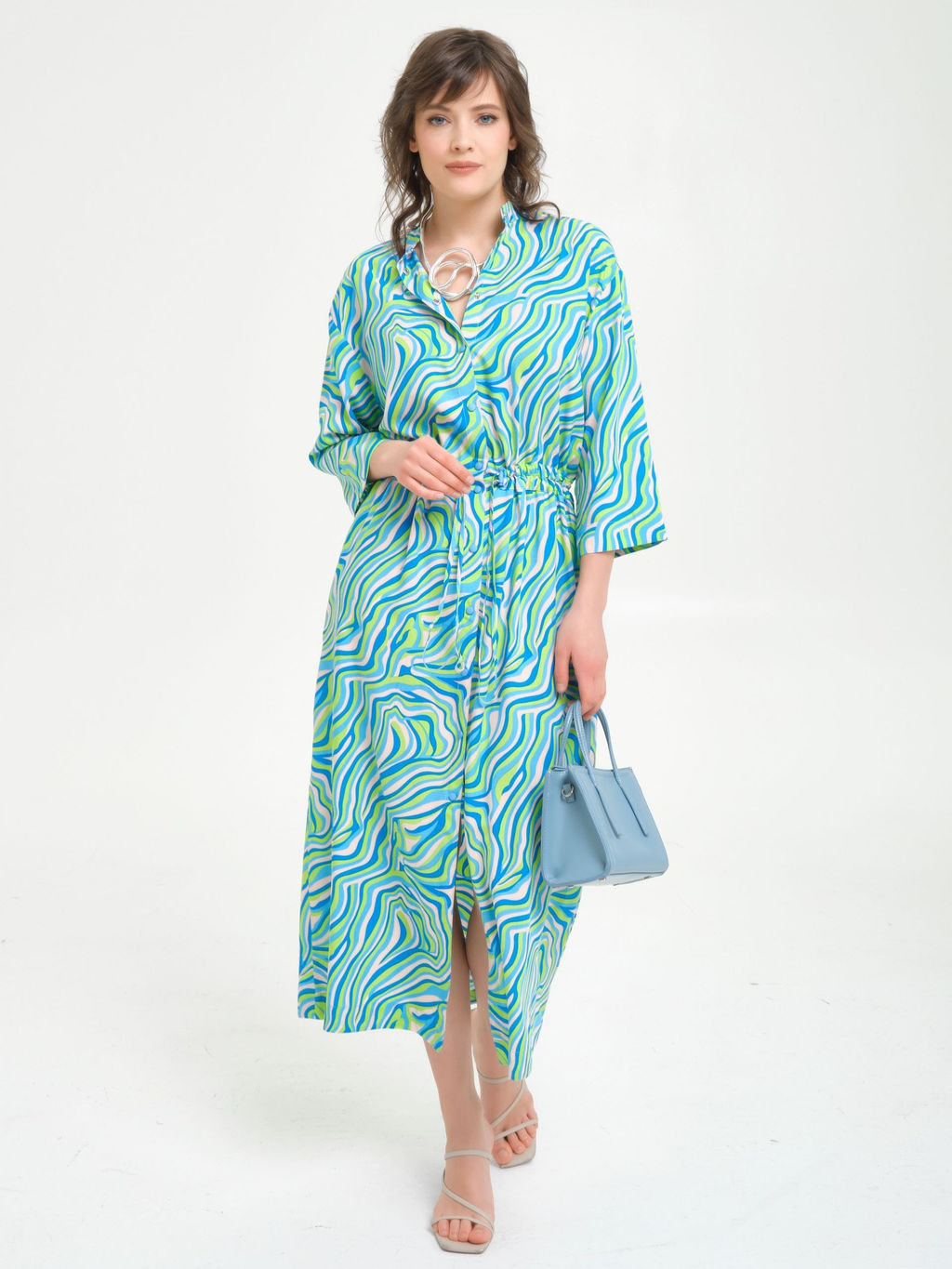 Платье из вискозы с принтом