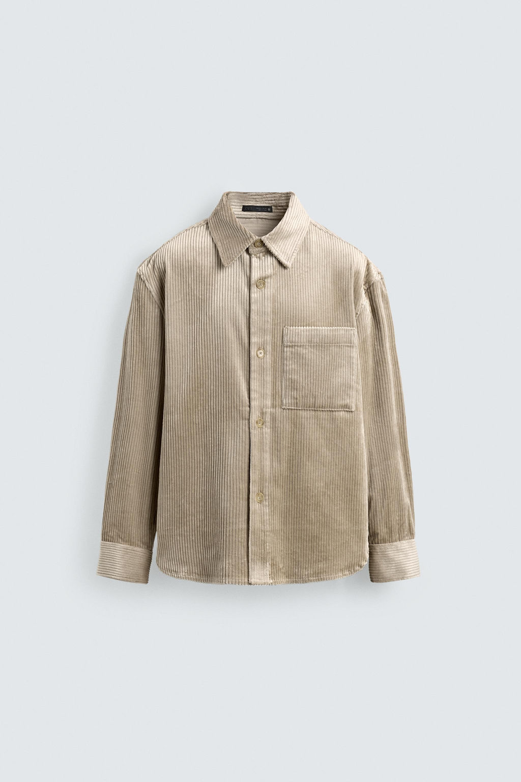 RELAXED FIT CORDUROY OVERSHIRT - Zara фото 7