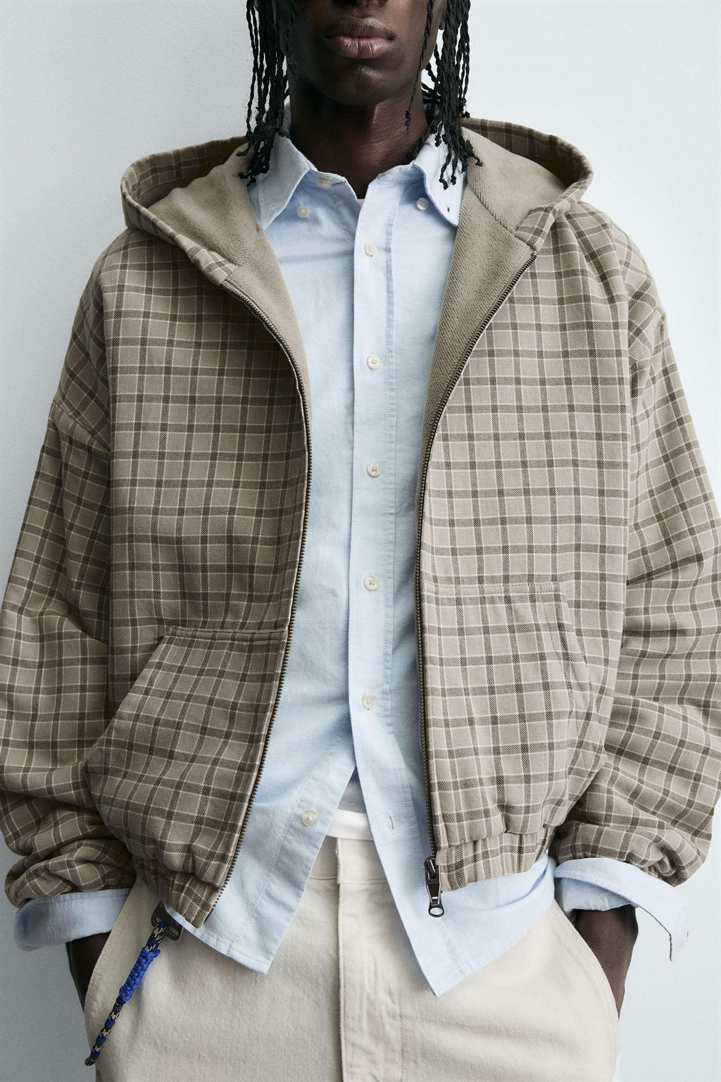CHECK BOXY FIT JACKET - Zara фото 5