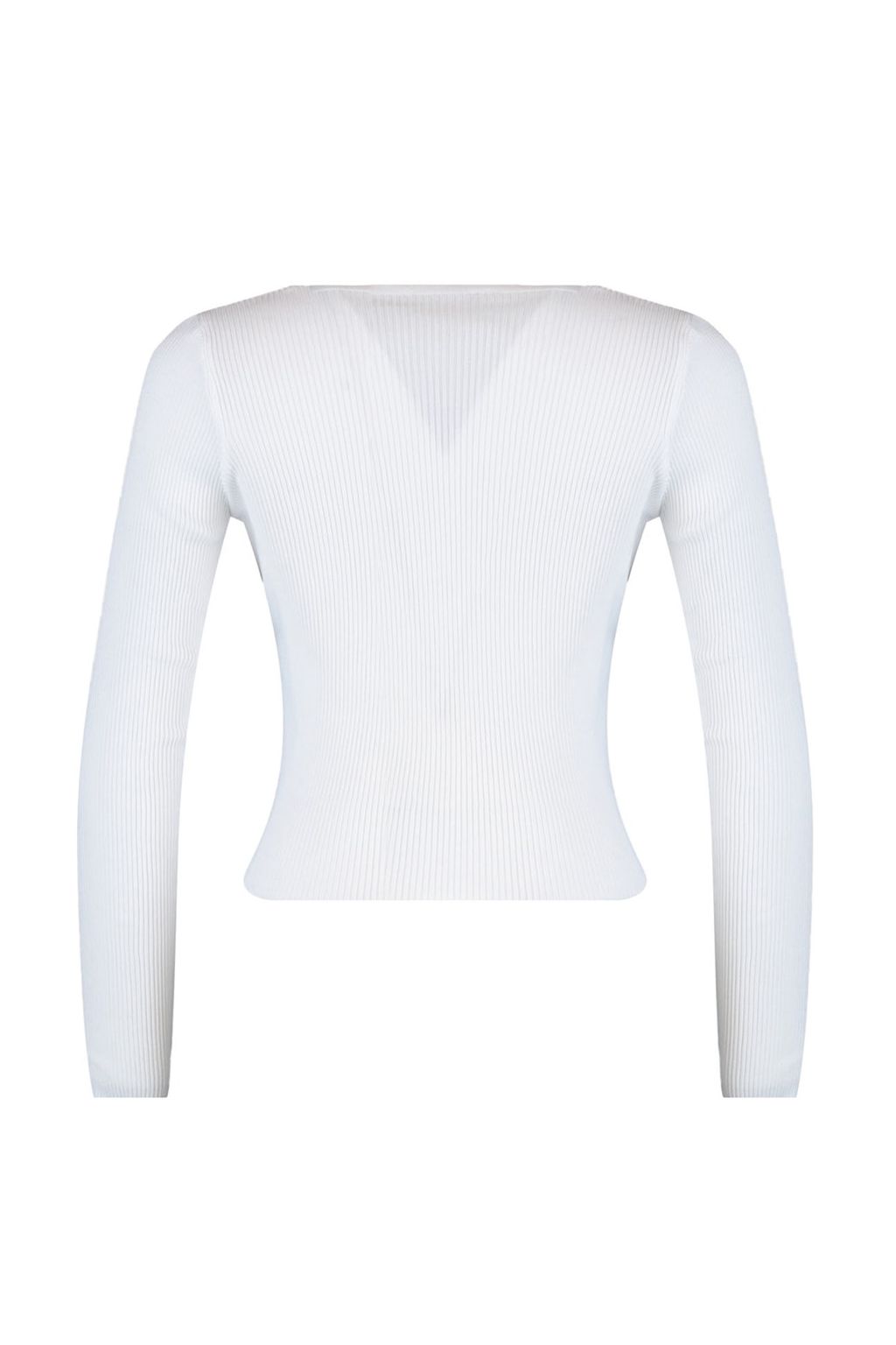 Ekru Kruvaze Buzgu Detayl? Triko Kazak TWOAW23KZ00828 - Trendyolmilla фото 6