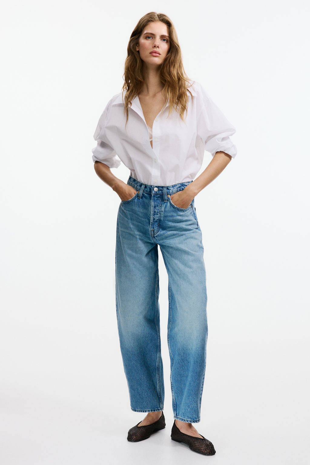 Barrel High Waist Ankle Jeans - H&m фото 5