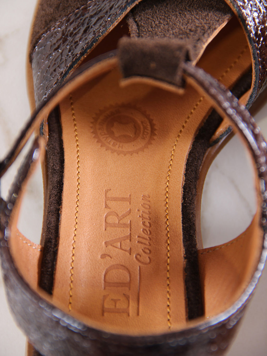 Босоножки 5038.23663bе.Коричневая замша+коричевый наплак