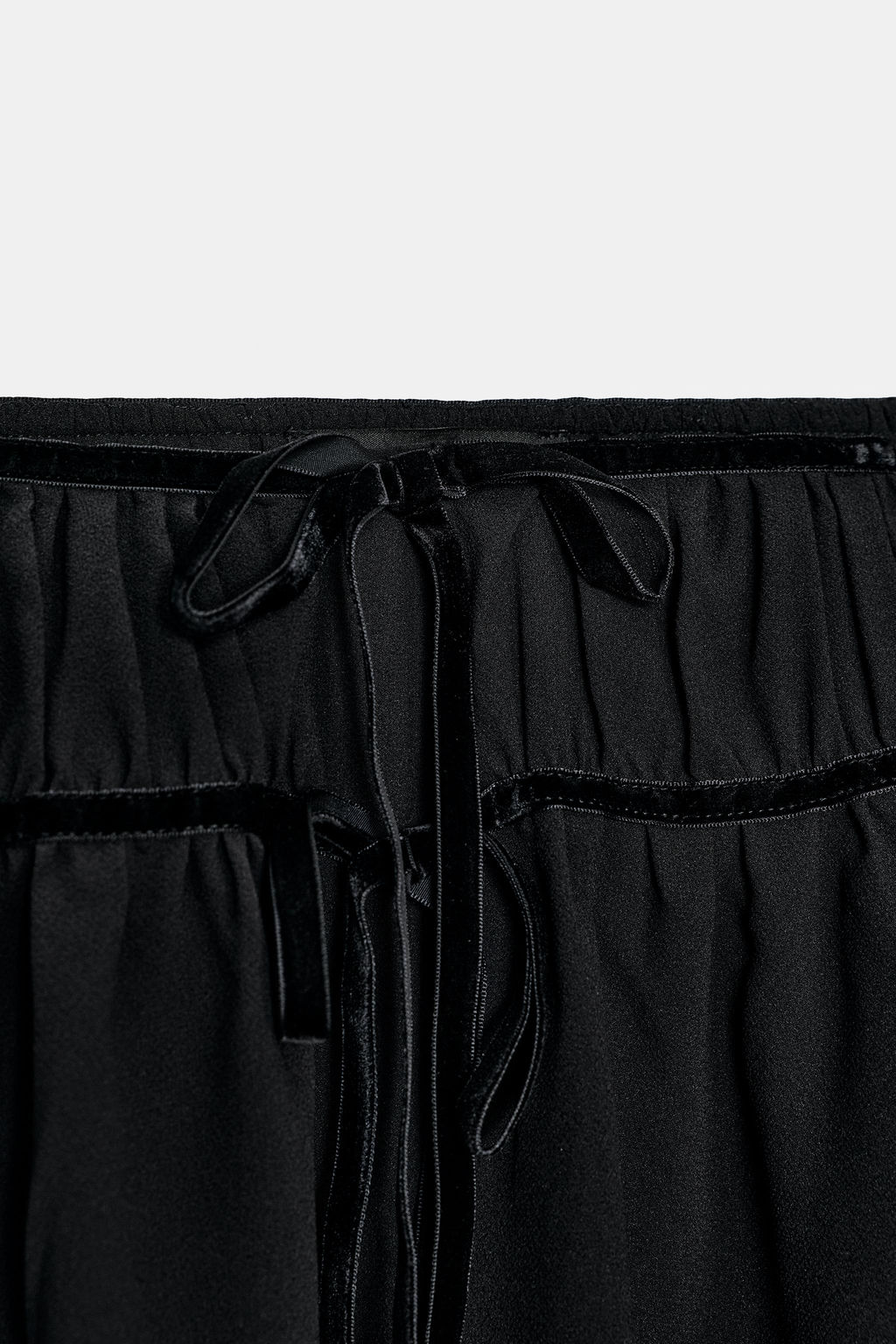 GEORGETTE MINI SKIRT WITH VELVET BOWS - Zara фото 7