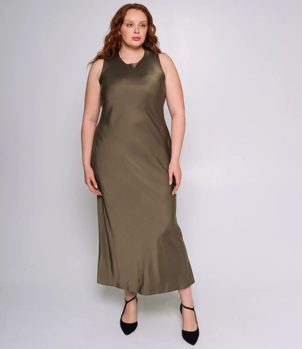 Платье #БШ2340, хаки