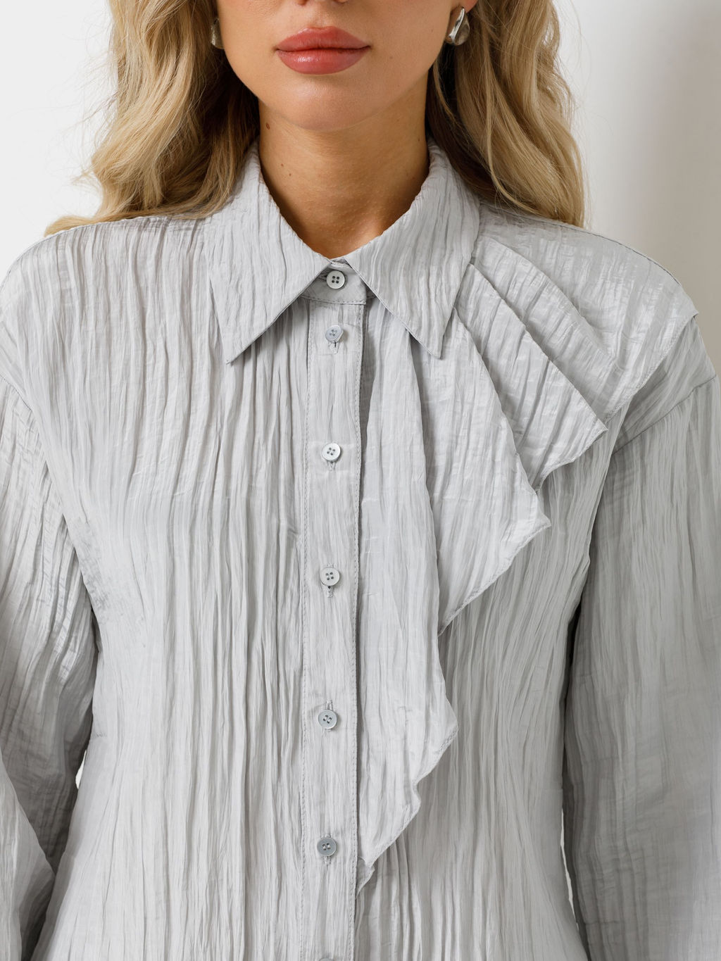 Блузка из вискозы с эффектом креш