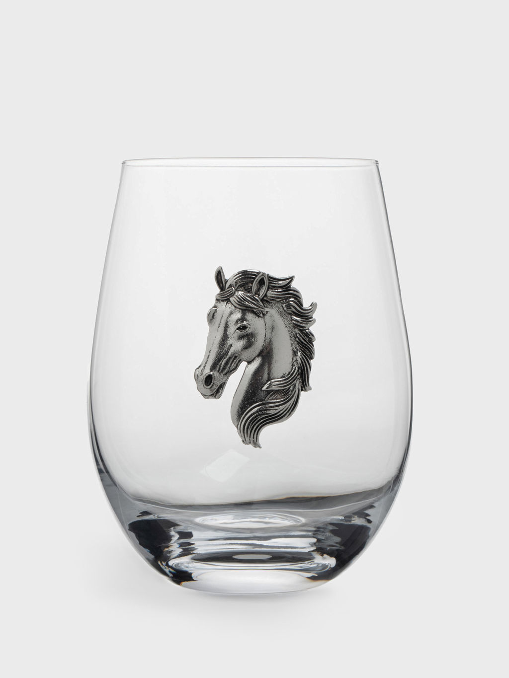 Стакан для виски, 12 см, 500 мл, стекло/металл, серебристый, Голова коня, Horse - Anna lafarg фото 2