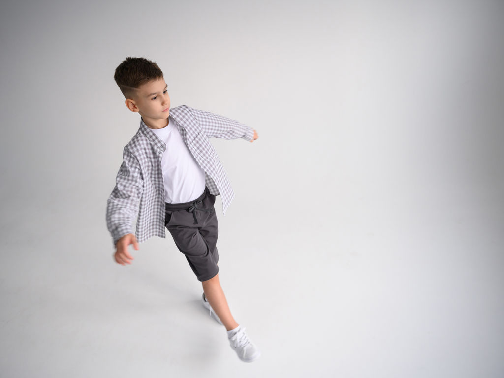 Рубашка д/мал с длинным рукавом, серый - Lesi kids фото 14