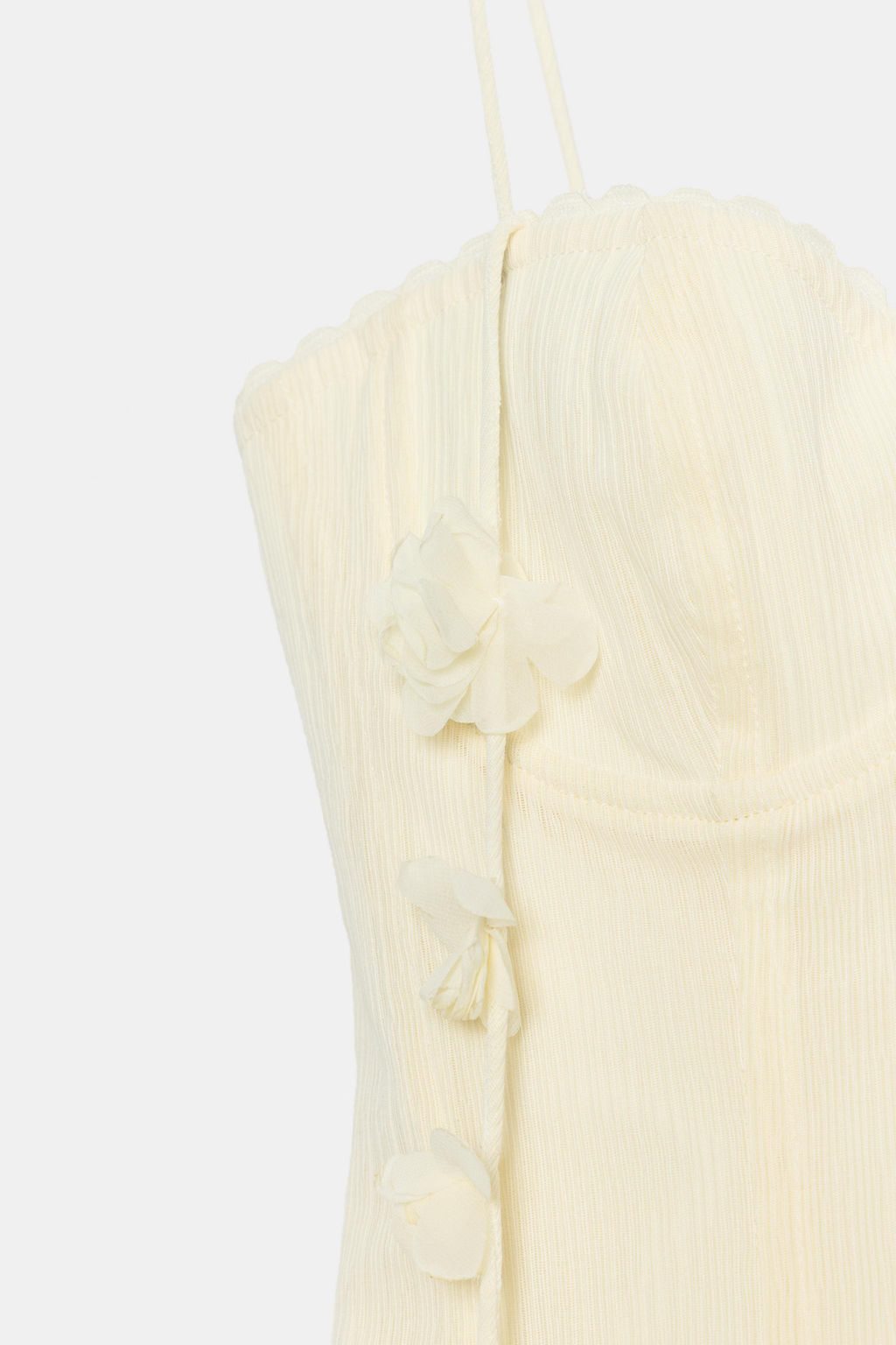 TOP CORSETERO FLORES / Amarillo claro - Zara фото 7