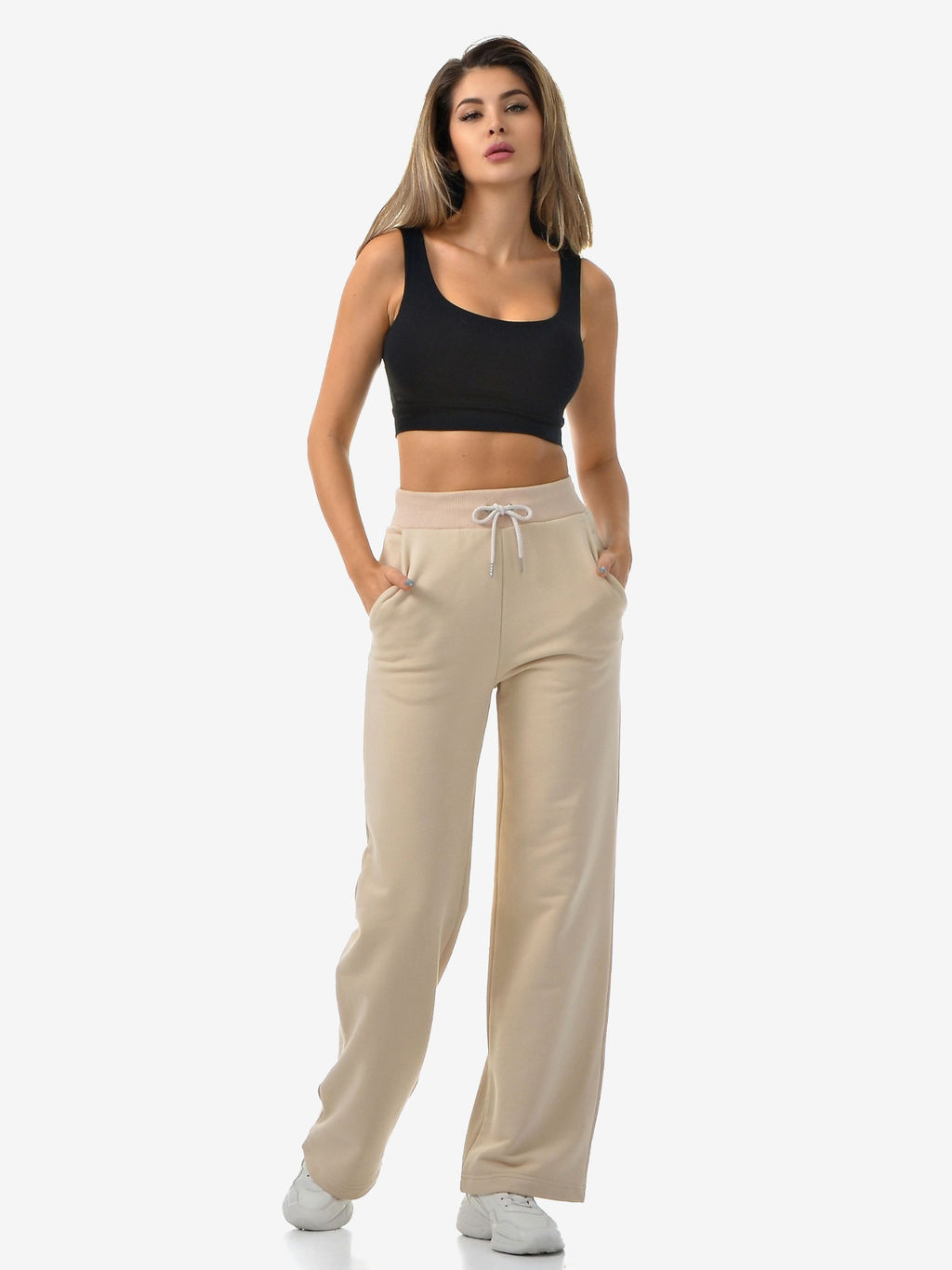 Брюки из футера. М-530  ТОПЛЁНОЕ МОЛОКО - А+б коллекция фото 6