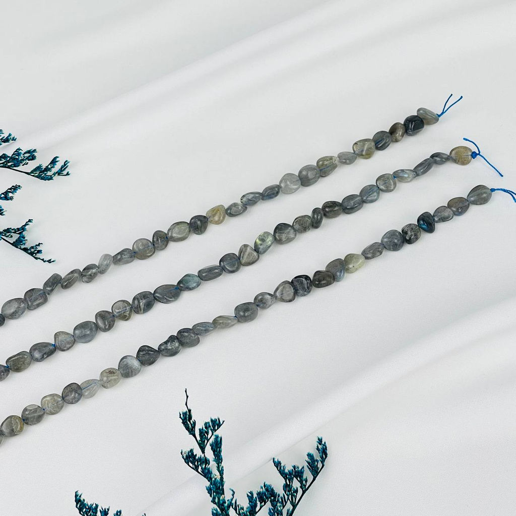 Бусины для украшений из Лабрадора (галтовка) 40 см