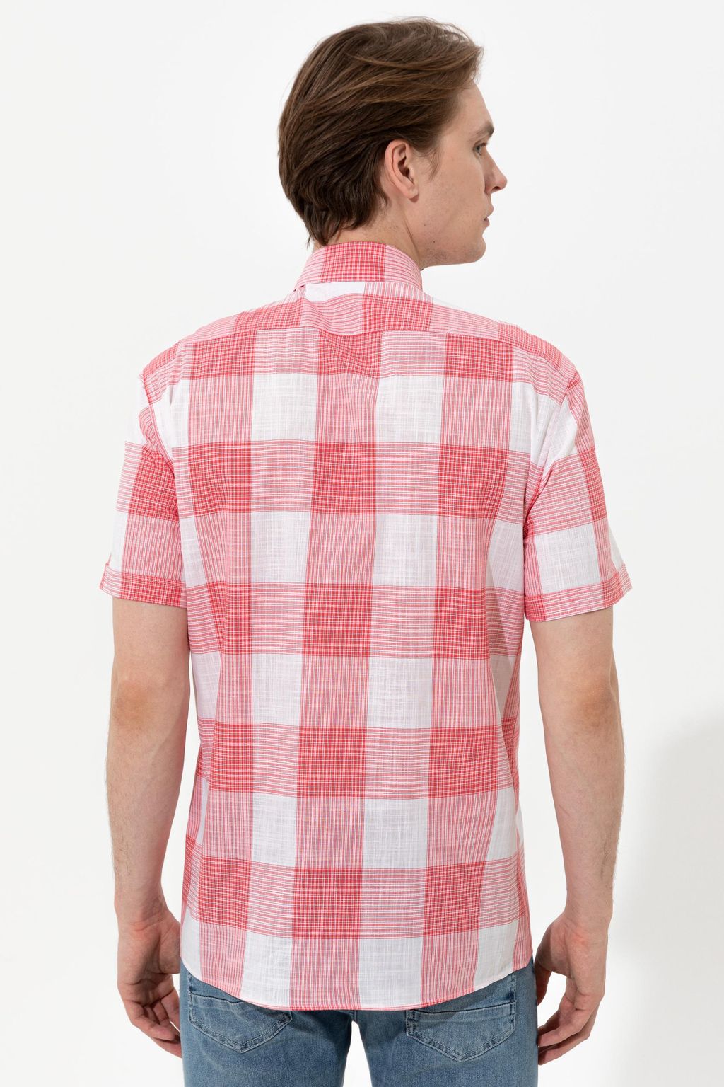 Мужская красная рубашка с коротким рукавом - U.s. polo assn фото 5