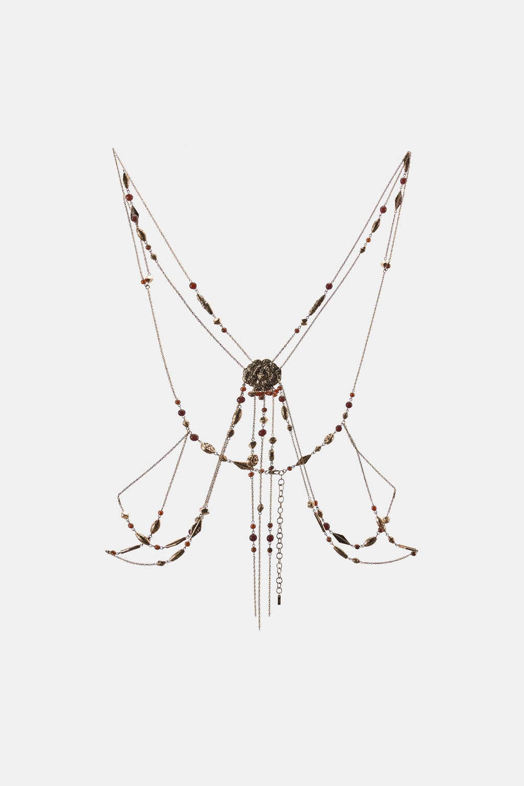 METAL BODY CHAIN WITH BEAD DETAIL - Zara фото 3