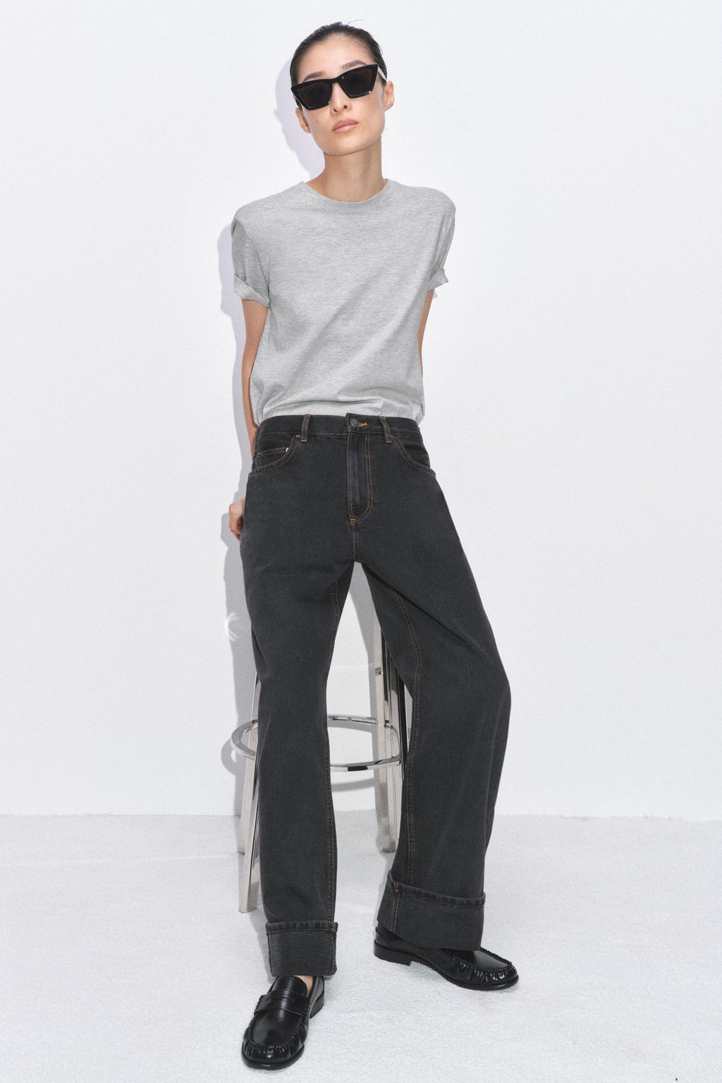 ZW COLLECTION BAGGY MID-WAIST JEANS - Zara фото 17