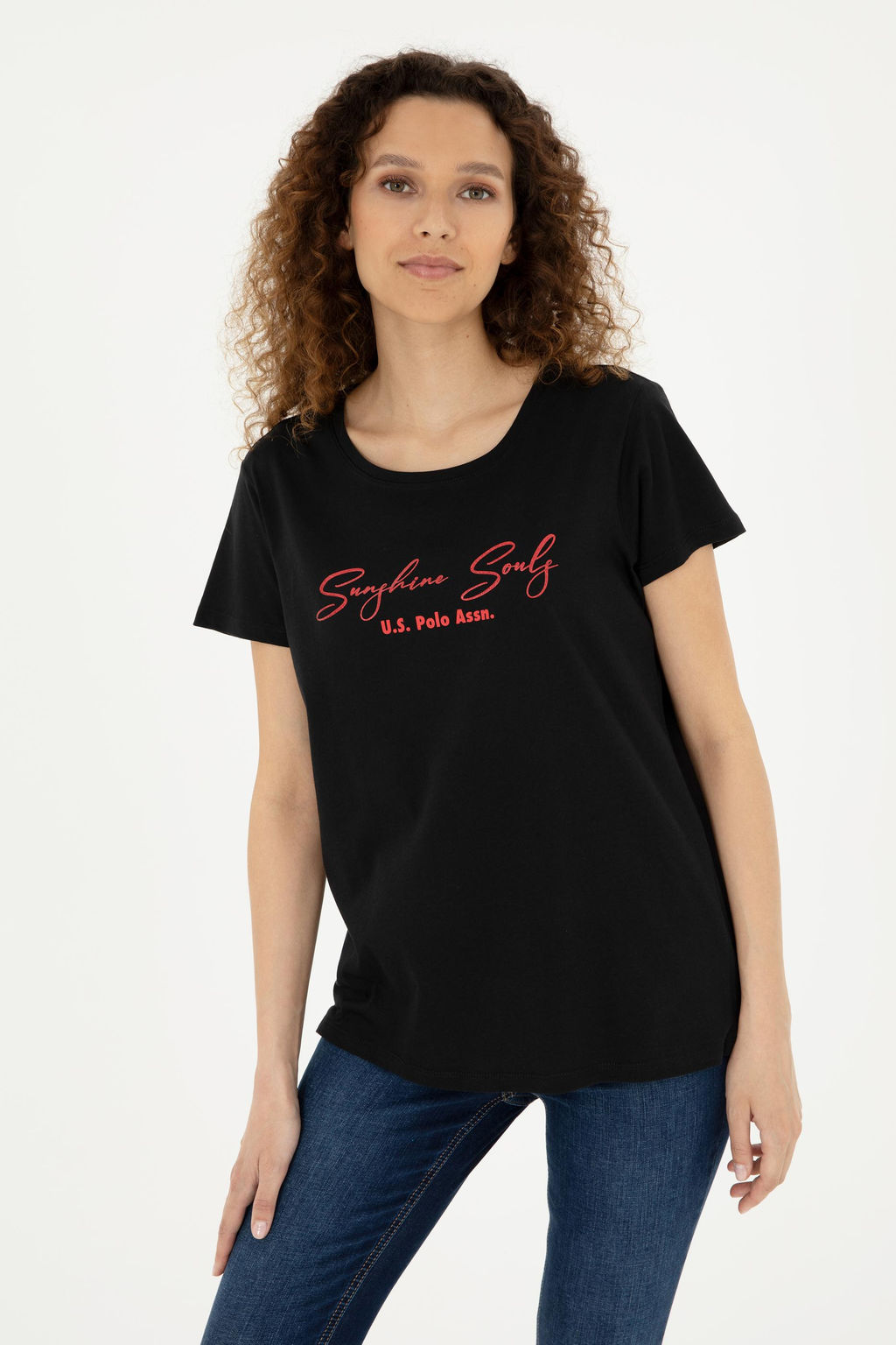 U. S. Polo Assn / Женская черная футболка - U.s. polo assn фото 10