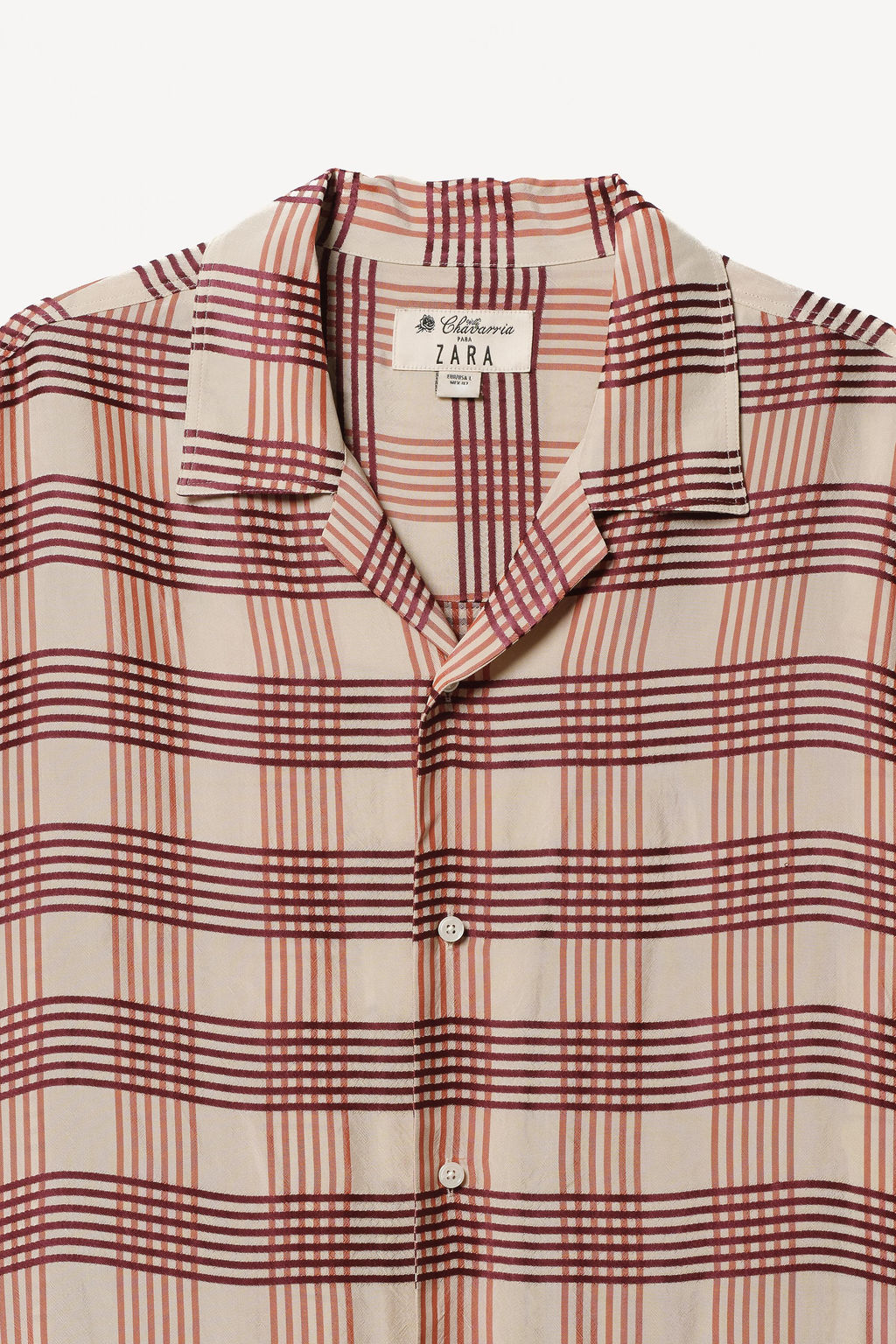 CAMISA OVERSIZE FIT CUADROS WILLY CHAVARRIA X ZARA / Rosa / Blanco  фото 6