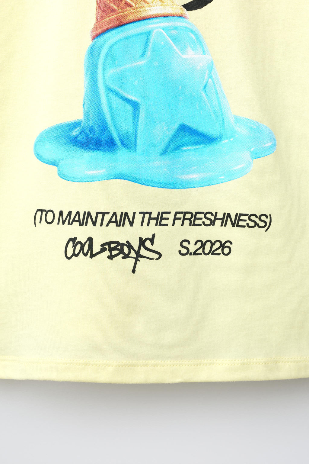 CAMISETA ESTAMPADO HELADO / Amarillo