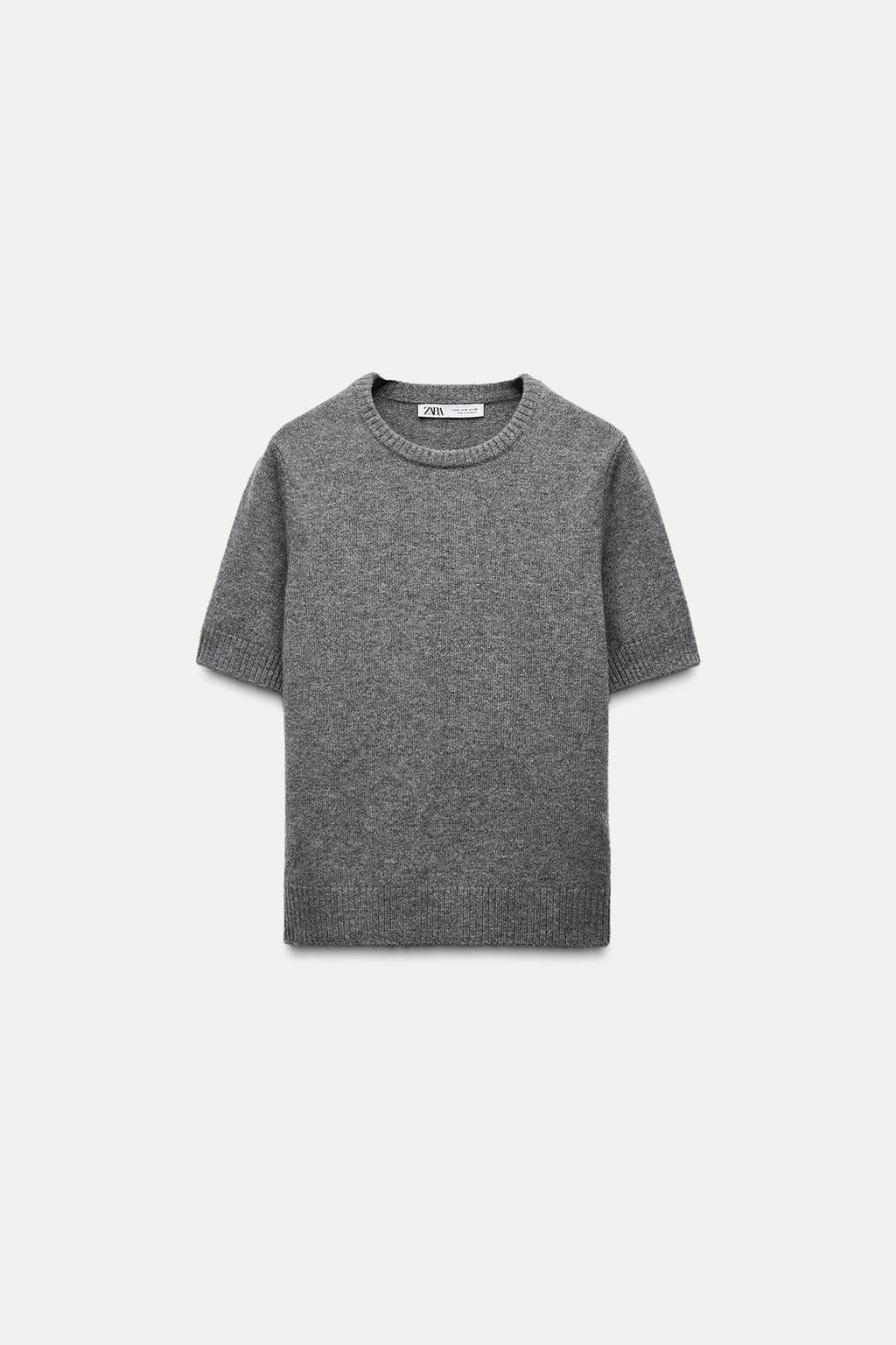 BASIC 100% WOOL SHORT SLEEVE TOP - Zara фото 5