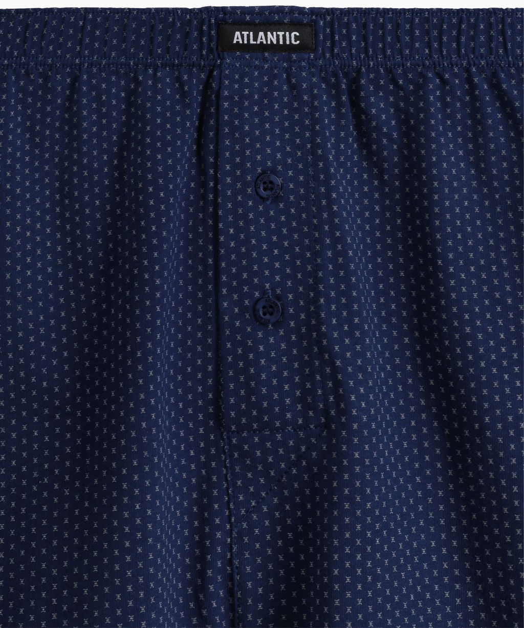 ATLANTIC 2MBX-079 Трусы боксеры Small Print - набор 2 шт. кобальт + темно-голубой  фото 5