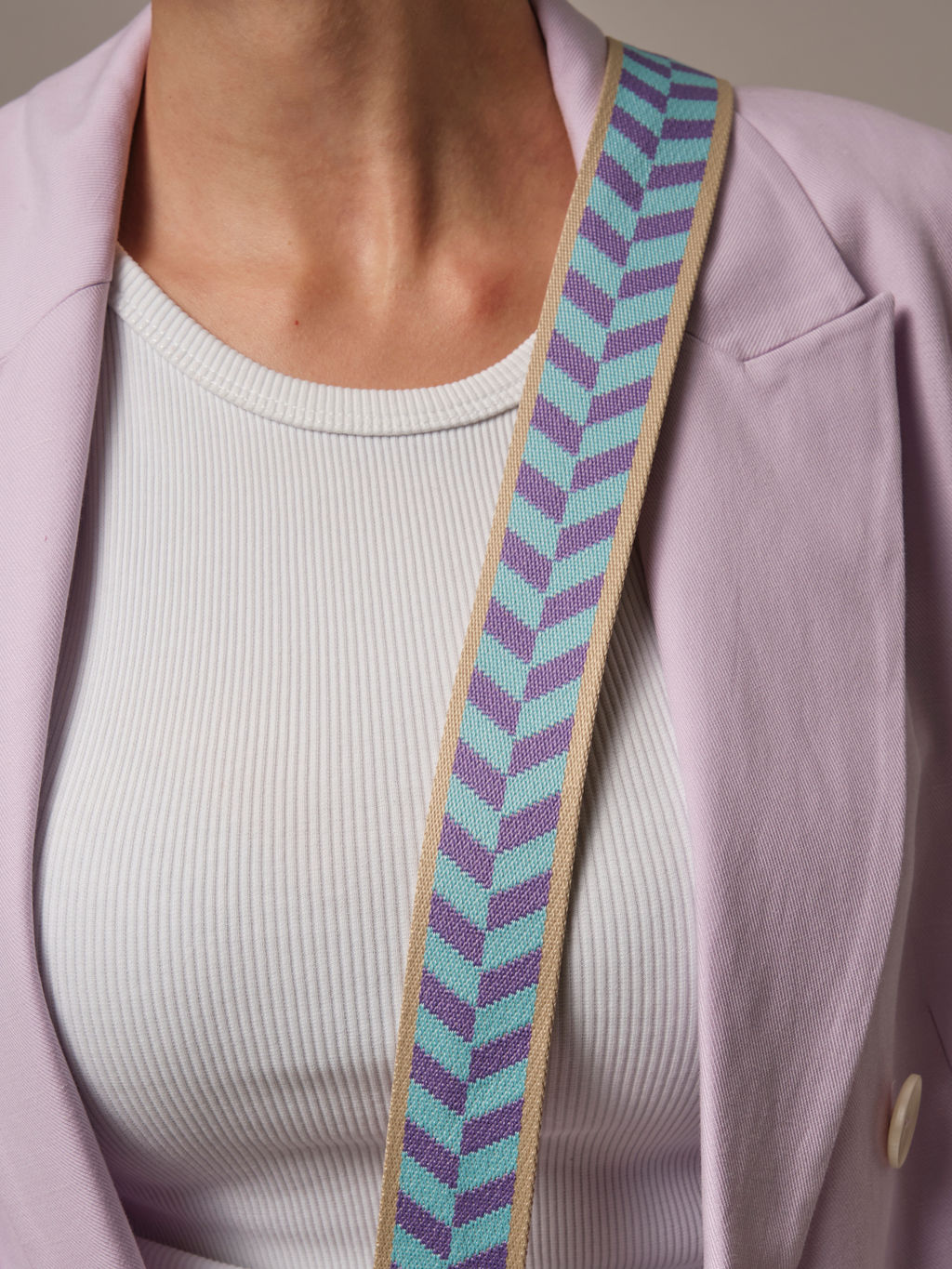 Сумка кожаная кросс-боди Deboro 30347 сиреневый закат