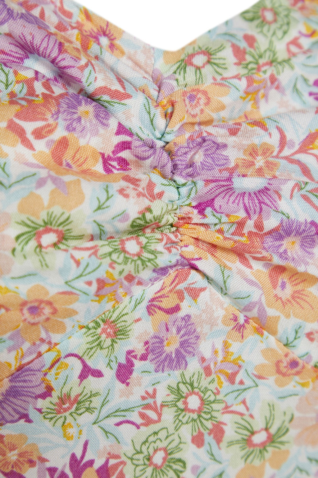 TRENDYOLMILLA Mor A Kesim Balon Kollu Cicek Desenli Midi Dokuma Elbise TWOSS20EL2323  фото 28