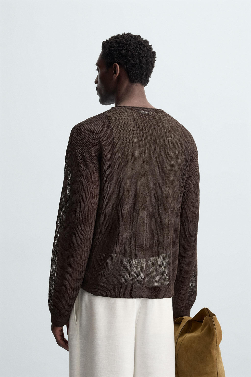 LINEN BLEND TEXTURED SWEATER - Zara фото 3