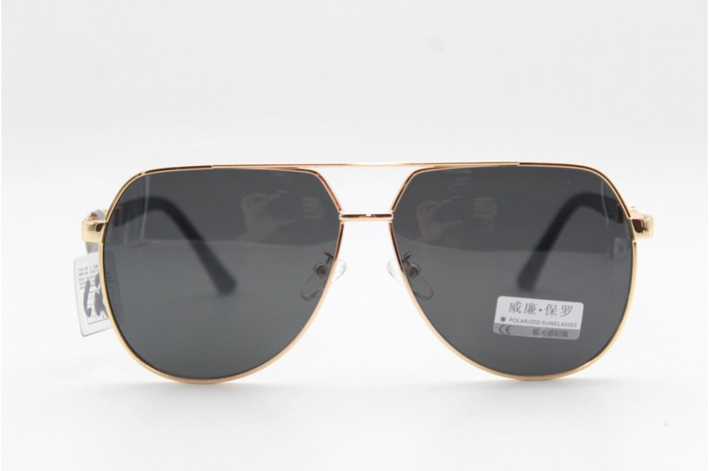 Солнцезащитные очки WILIBOLO (Polarized) 8010 62-14-142 С2 зол/серая линза