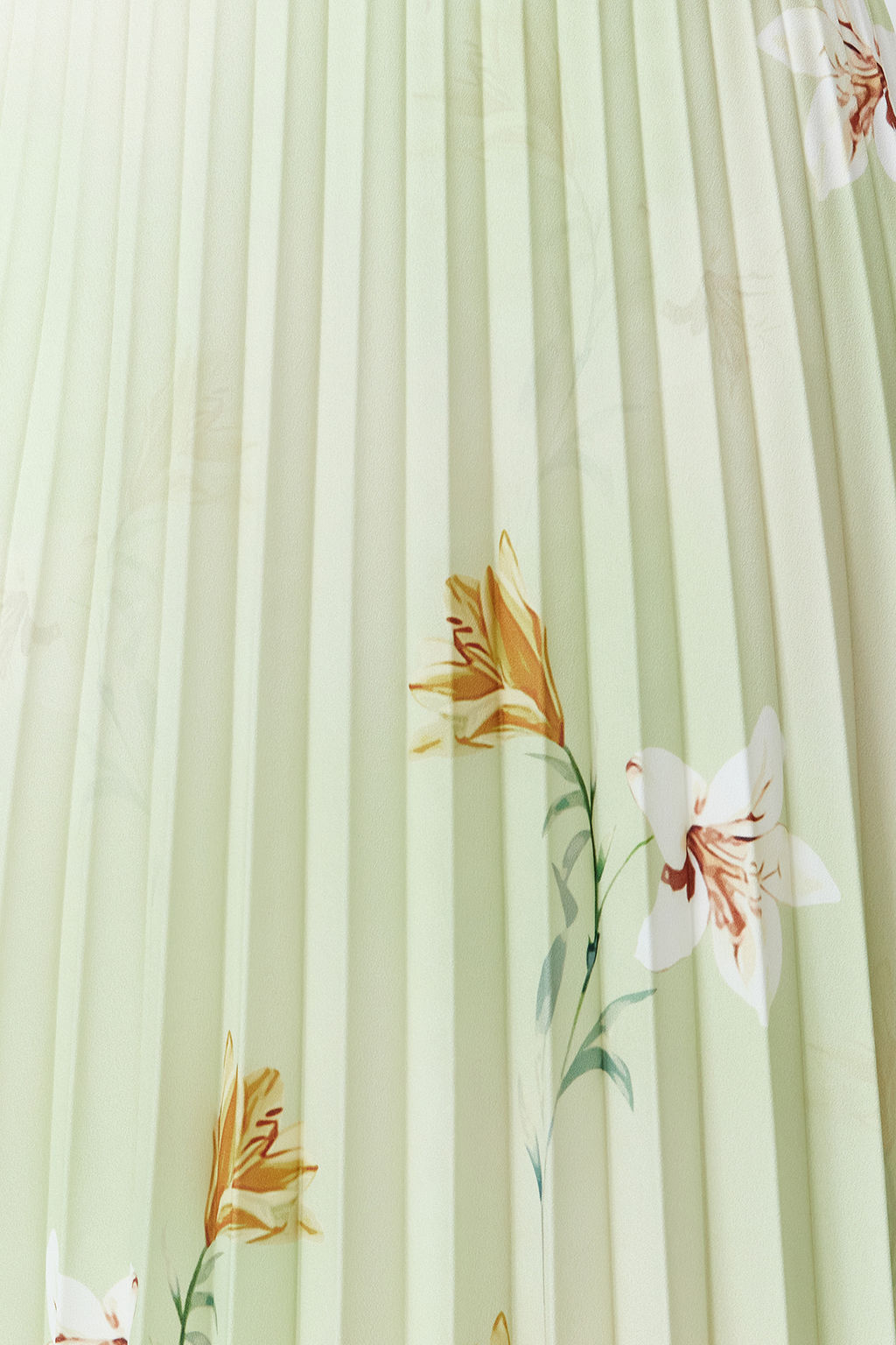 TRENDYOLMILLA Cok Renkli Cicek Desenli Pliseli Saten Kumas Maxi Boy Dokuma Etek TWOSS24ET00141 фото 5