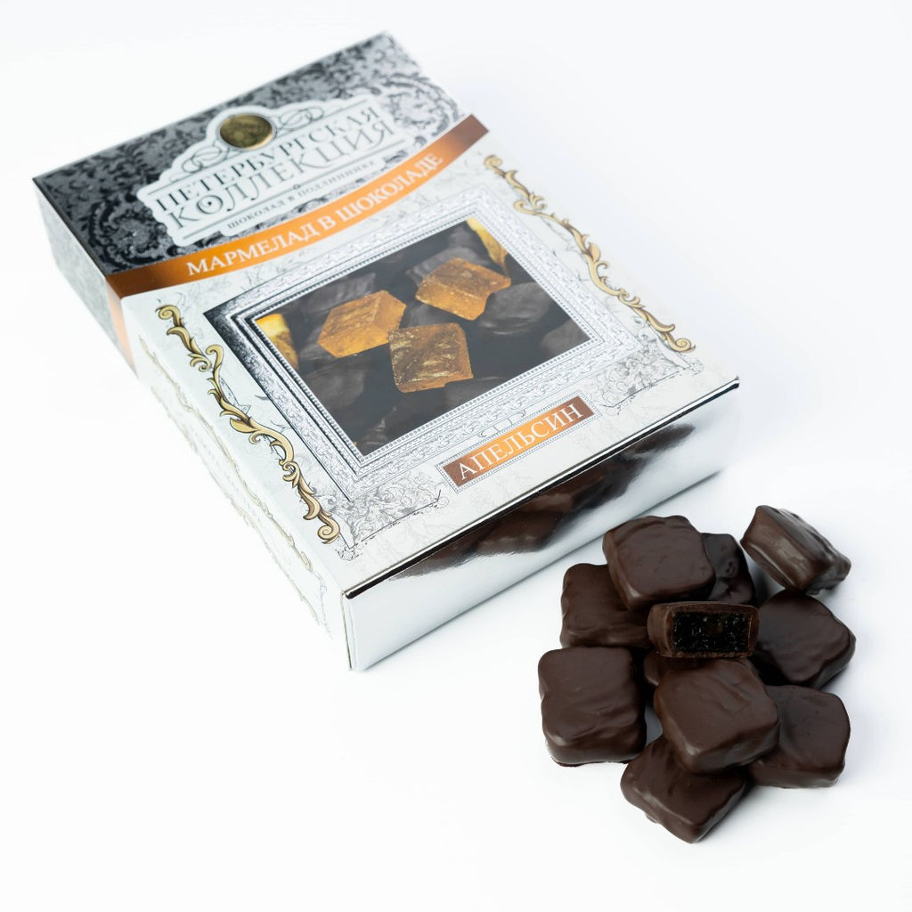 Мармелад в шоколаде (апельсин), 250 г - Петербургская коллекция фото 2