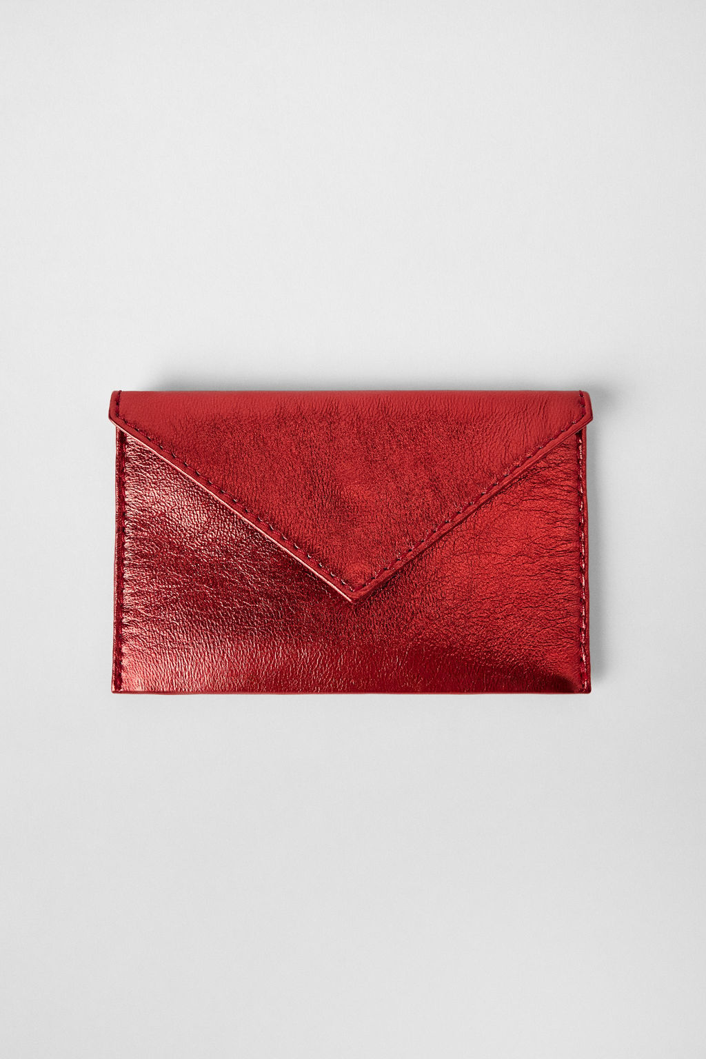 METALLIC EFFECT DOUBLE LEATHER CLUTCH KATE MOSS X ZARA  фото 6