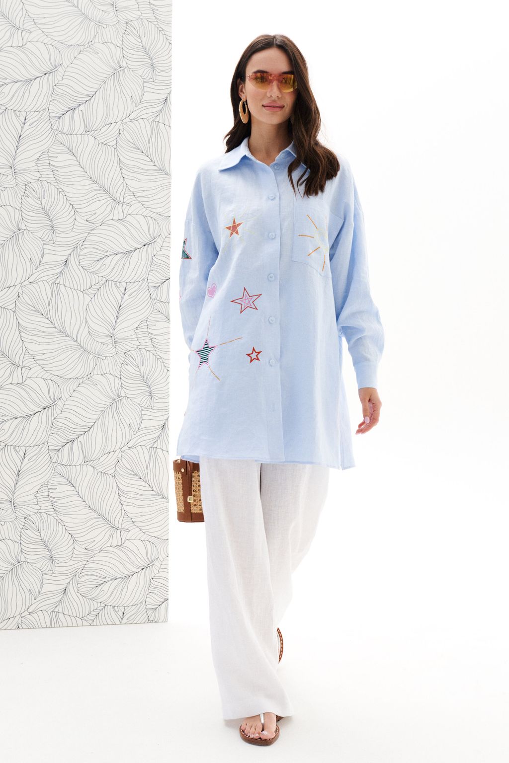 Блузка изо льна с вискозой - Elletto фото 6