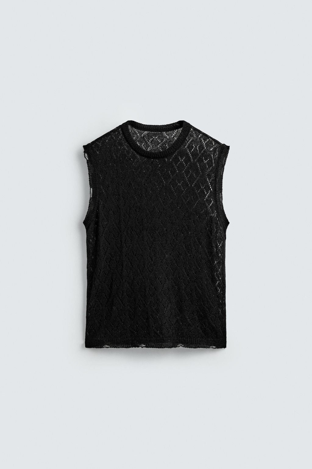 CUTWORK KNIT VEST